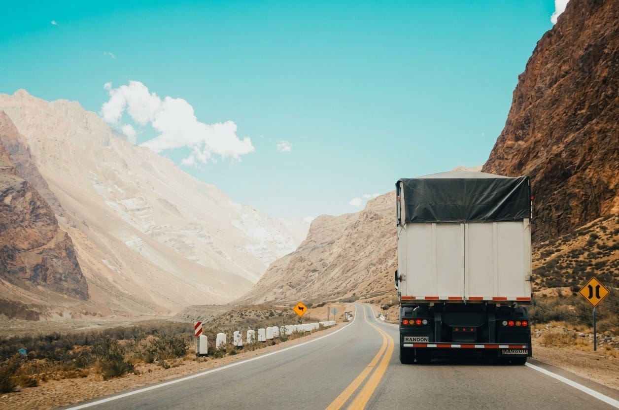 Logistics transportation truck